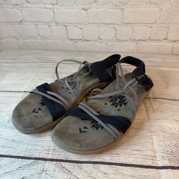 Skechers Black and Gray Sandals with Sporty Comfort - Picture 1 of 5